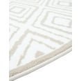 thumbnail image 5 of Unique Loom Hermitage Collection Area Rug - Loggias (4' Round Snow White/Beige), 5 of 6