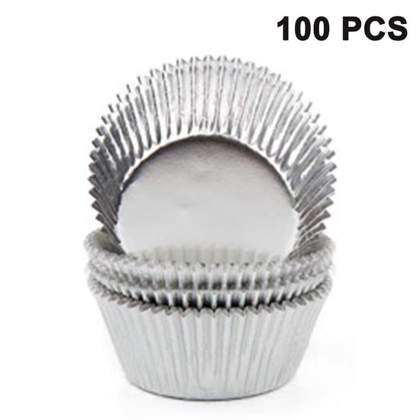 Juego de 100 piezas de moldes para muffins, moldes de papel para cupcakes y mini forros para cupcakes