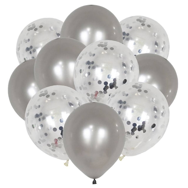 Apuakthei - Paquete de 60 globos de 12 pulgadas de color perla y lentejuelas | Globos de látex | Globos de fiesta
