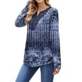 thumbnail image 4 of UVN Lace Blouses for Women V Neck Long Sleeve Shirts Fall Trendy Casual Tunic Tops, 4 of 9