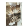 thumbnail image 2 of BZSMCE Square Tablecloth Two Cute Cats with Wings Pattern Tableclothes, 2 of 9