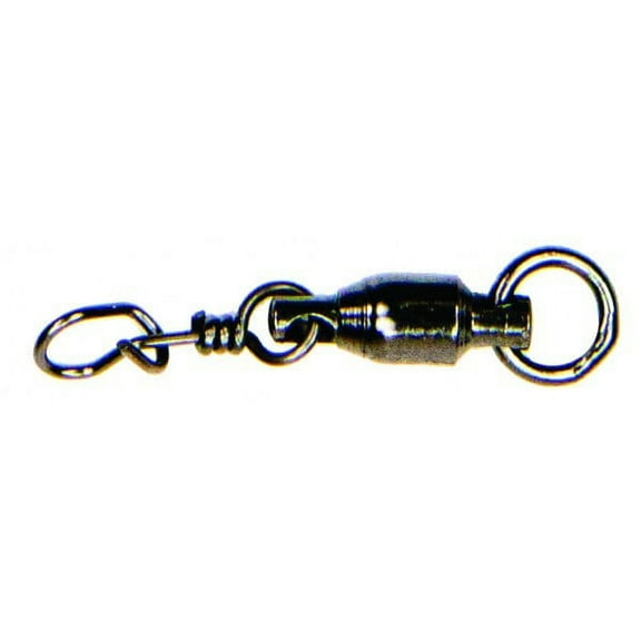 Mustad FTCBB Fastach Clip With Ball Bearing Swivel - Black 1- 2 Per Pack