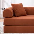 thumbnail image 7 of Leumius 4‑in‑1 Futon Sofa Bed,Modular Corduroy Sofa Couch with Fixed-Shape Frame & Removable Armrests,Folding Mattress Couch for Living Room, Office, Apartment,Orange, 7 of 7