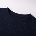 thumbnail image 6 of CONZONE Women's Lace Mesh T-Shirts Long Sleeve See Through T Shirts for Women Casual Crew Neck Sequined Lightweight Tees Soft Cozy Dailywear, 6 of 9
