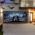thumbnail image 4 of Nmdmisc Halloween Garage Door Cover Large Halloween Garage Door Decorations Witches Hanging Garage Door Halloween Banner Holiday Garage Door Window Wall Background,13.1*5.9ft, 4 of 6