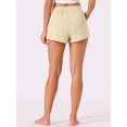 thumbnail image 3 of DARING DIVA Women's Soft Stretch Drawstring Lounge Shorts with Pockets XS Camel, 3 of 7