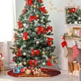 thumbnail image 5 of Ryvnso Christmas Tree Skirt Gold Christmas Tree Xmas Tree Skirts Ornament Home Decorations 35.4", 5 of 6