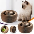 thumbnail image 3 of DAMAI Cat Toy, Magic Organ Cat Scratch Board Foldable Cat Accordion Toy, Foldable Convenient Cat Scratcher, Interactive Mental and Physical Exercise Toy for Indoor Cats, Cat Swirl, Cardboard House ﻿, 3 of 9