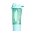 thumbnail image 2 of Handheld Fitness Sports Water Cup - Protein Powder Shaking Cup Mixing Bottle, Portable Leakproof Blender Bottle with Mixer, Mint Green, Ccwuwei, 2 of 7