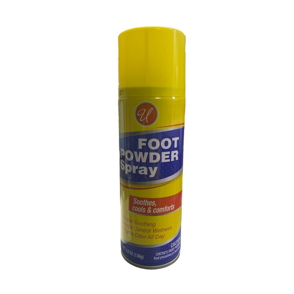 U Foot Powder Spray Soothes Cools and Comforts Fights odors all day, Helps control Wetness 4.8 oz Pack of 1