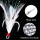 thumbnail image 4 of Fabricante directo al por mayor de accesorios de pesca Anzuelos de pesca con plumas de tres puntas Anzuelos para señuelos para lubinas y otros peces, 4 of 5