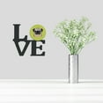 thumbnail image 2 of Carolines Treasures BB1324WALV Checkerboard Lime Green Fawn Pug Metal Wall Artwork LOVE 12X12 multicolor, 2 of 2