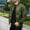 Army Green, variant on Men's Stand Collar Bomber Jacket, Full Zip Up Elastic Rib Cuff Zipper Pocket Lightweight Windproof Flight Coat for Spring Fall Daily Outdoor Commute Wear Navy