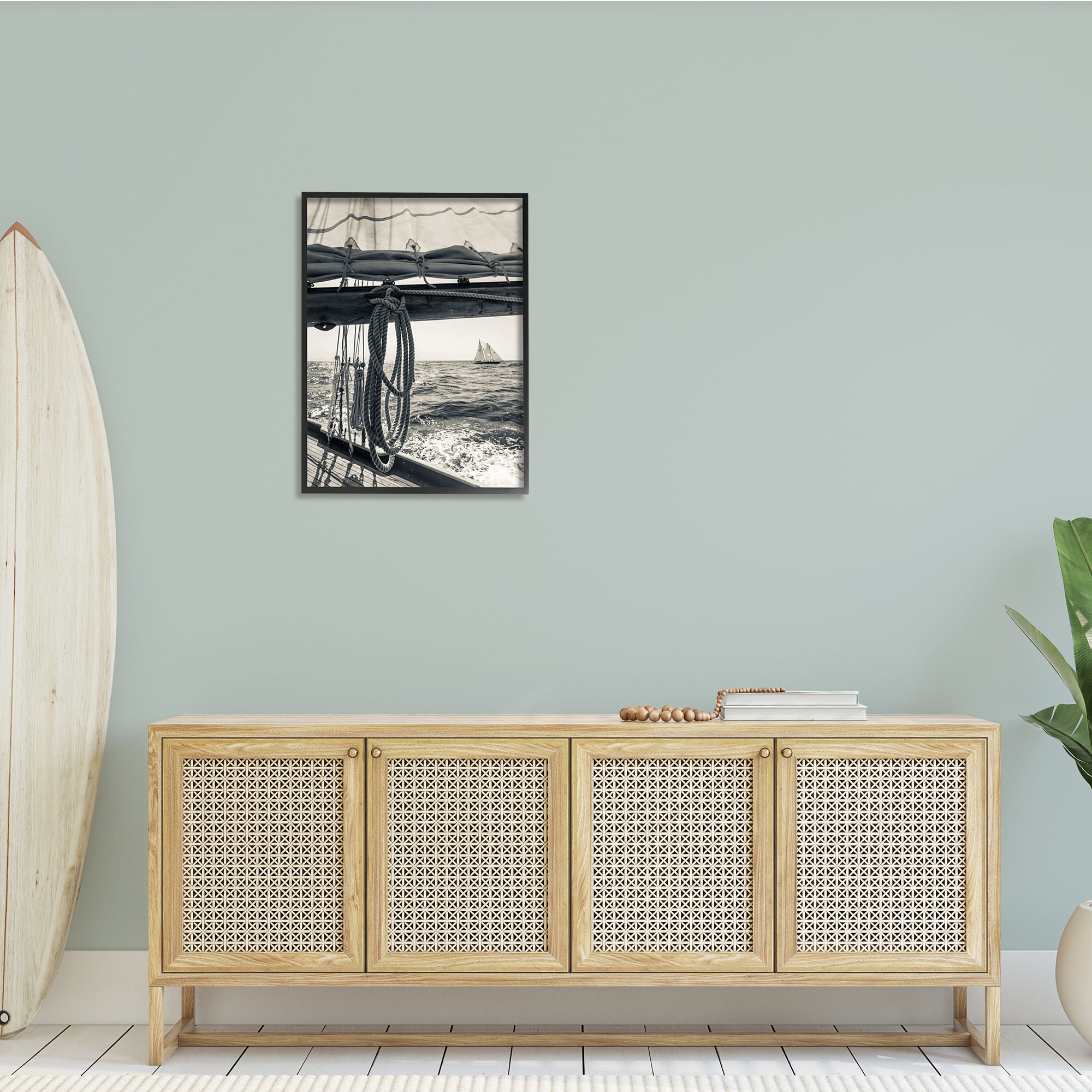 Stupell Indtries Ocean Sail Tie Line Vintage Ship Muted Photography,24 x 30,Design by Danita Delimont