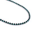 thumbnail image 3 of QNAVIC Natural Turquoise with Black Tourmailne Crystal Beads Choker Necklace For Women, Chakra Healing Crystals, Birthstone Jewelry, Rhodium Plating 925 Sterling Silver 18 inch, Birthday Gift, 3 of 3