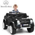 thumbnail image 1 of Gymax 12V Licensed Mercedes-Benz Kids Ride On Car RC Motorized Vehicles w/ Trunk Black, 1 of 10