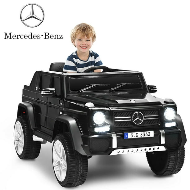 Gymax 12V Licencié Mercedes-Benz Enfants Monter sur les Véhicules Motorisés de Voiture RC W / Tronc Noir