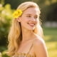 thumbnail image 5 of 2 unidades de pinzas para el pelo con motivos florales amarillos, accesorios para el pelo con narcisos para mujer, pasadores de pelo con estilo para mamá y hermana, 5 of 6