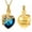 G/Blue, variant on Butterfly Stone Heart Urn Pendant Cremation Jewelry for Ashes Keepsake Memory Necklace Women Elegant Beautiful Memorial Jewelry
