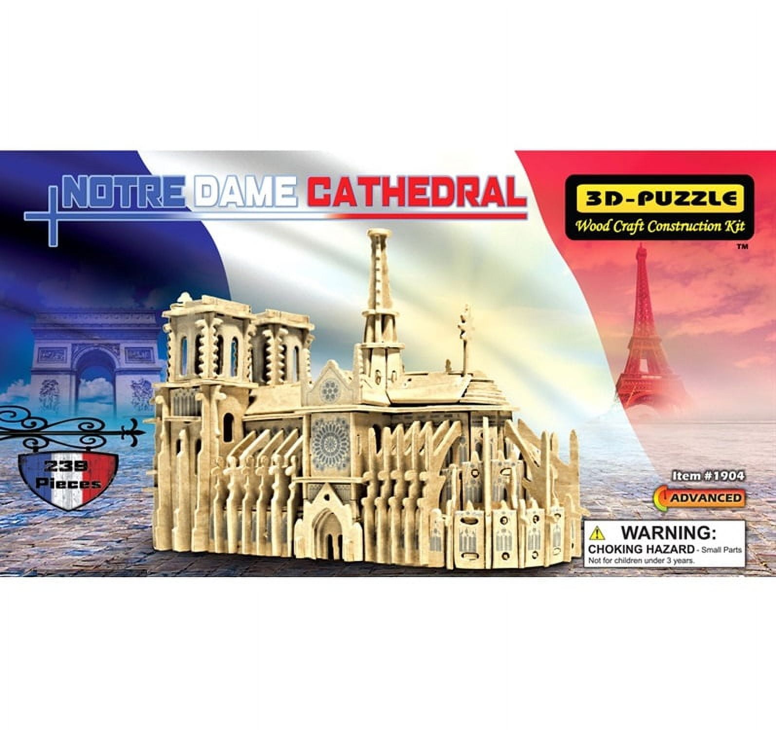 The Cathedral, Gothic Style Architecture, 3D Puzzle Wood Sculpture Lam –  One Man, One Garage
