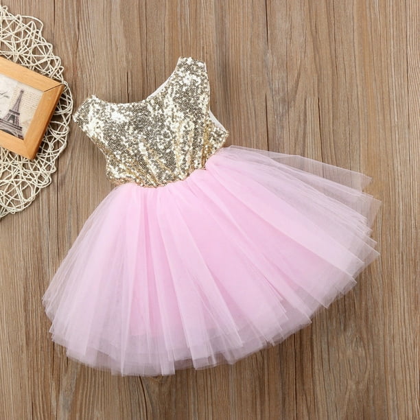 Pink and gold hotsell dress for baby