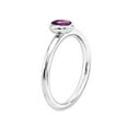 thumbnail image 4 of Bague d'améthyste 2/5 carat (CTW) en argent sterling, 4 of 4