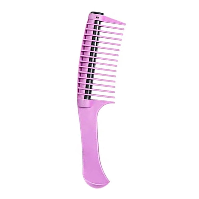 Langgg 1 Pack Detangling Comb with Roller Integrated Salon Supplies Portable Barber Tools Trim Assist Electrostatic Prevention Hair Dye C
