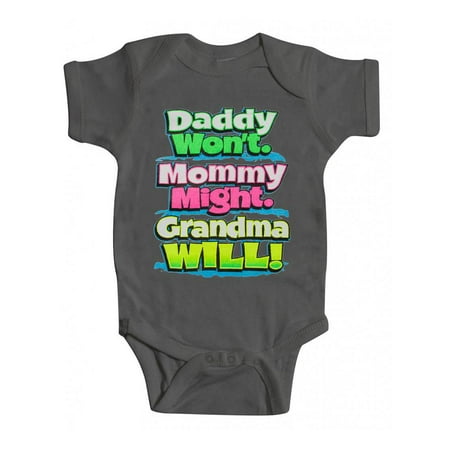 

Baby Grandma Will Bodysuit - Charcoal - 12M