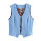 thumbnail image 3 of HH TRAF Verano Mujeres Sexy Cuello en V Sin Mangas Bolsillo Hueco Decorar Chaleco Sólido Top 2024 Mujer Slim Chaleco Corto Ropa de Calle Mujer, 3 of 5