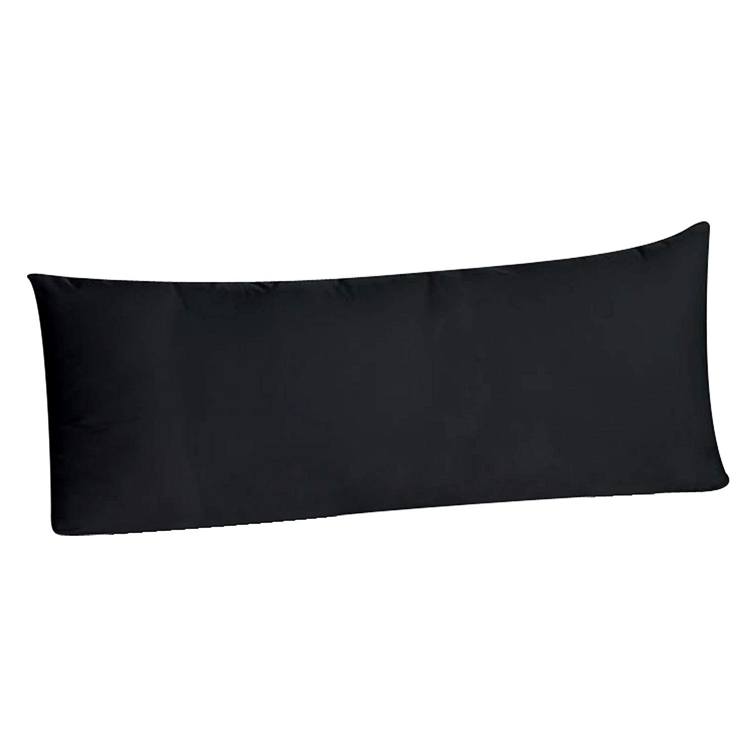Body Pillowcase Pillow Cover Brushed Microfiber, Body Pillow Cover (20x54 Body Pillowcase, Black