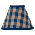 thumbnail image 1 of 4 x 9 Po. Abat-Jour, Carreaux Marine & Beige, 1 of 1