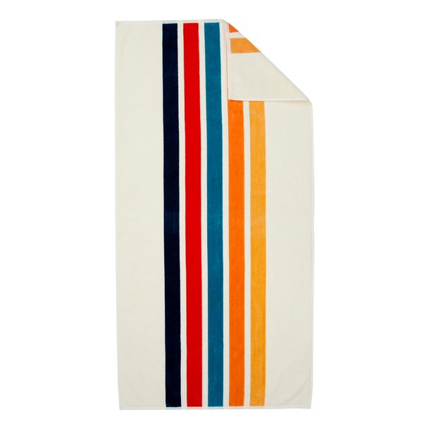Toalla de playa Loon & Lake Luxury Retro Stripes, 100% algodón