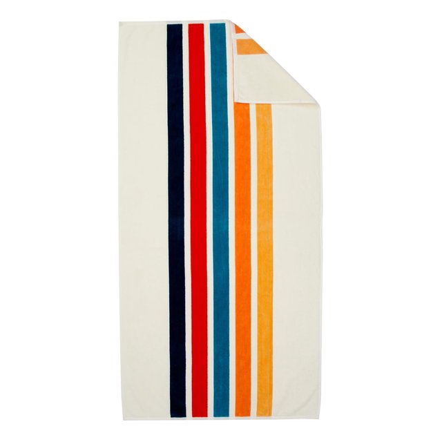 Toalla de playa Loon & Lake Luxury Retro Stripes, 100% algodón