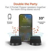 Pocket Popper Magnetic Mini Wireless Speaker | Black