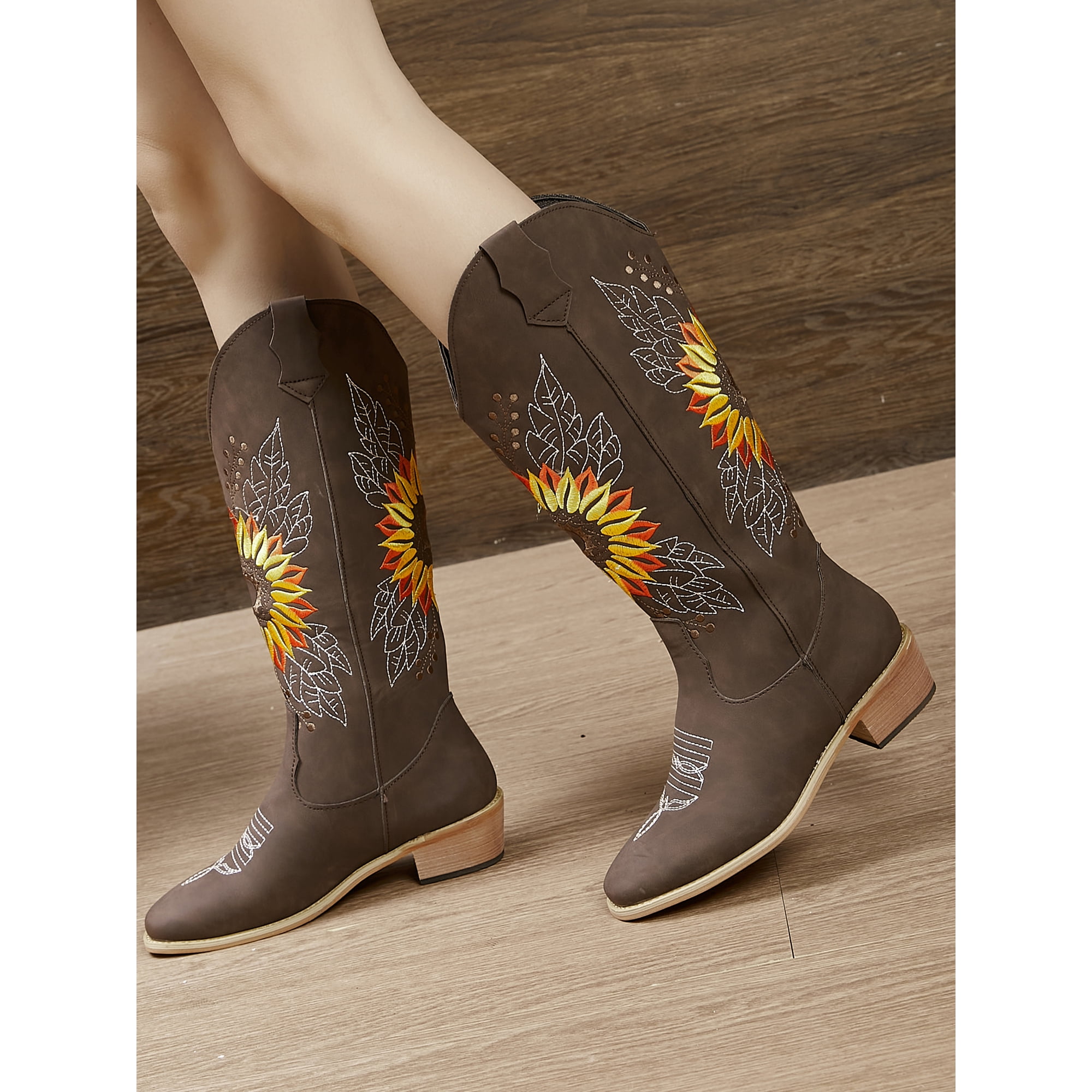 Block heel cowboy boots 2025
