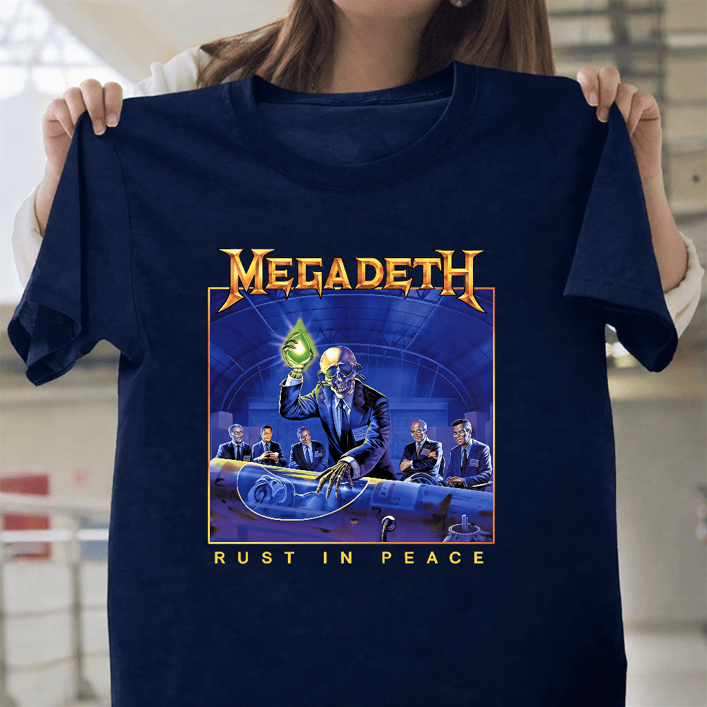 T-Shirt Unisexe Megadeth Rust In Peace Vintage RΓ©tro Thrash Metal Album ...
