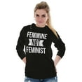 thumbnail image 4 of Feminine Not Feminist Conservative Women Plus Size Long Sleeve Graphic Tee Brisco Brands 2X, 4 of 5