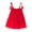 Rouge, variante sur Robes pour Tout-Petites Fille Robe Bébé en Tulle à Volants Robe d'Été pour Filles Robe de Demoiselle d'Honneur pour Fillette Tenues pour Tout-Petite Fillette 2-3 Ans