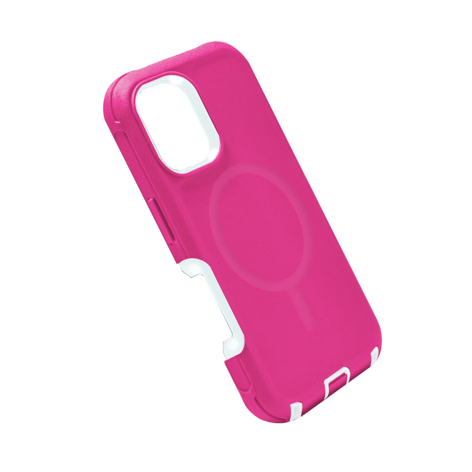Duual Pro Impact-Resistant MagSafe Case for iPhone 17 Pro - Pink & White