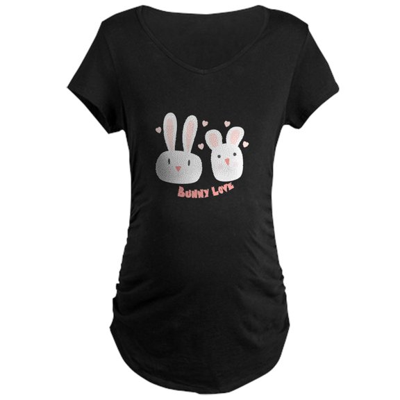 CafePress - Bunny Love Maternity T Shirt - Maternity Dark T-Shirt