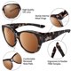thumbnail image 3 of Gafas de Sol URUMQI Polarizadas UV400 para Mujeres, Sobre Lentes, 3 of 6