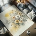 thumbnail image 4 of Ambesonne Floral Boho Decorative Rug Carpet, Dreamy Floral Bouquet, 2' 5" x 5', Blue Grey Earth Yellow, 4 of 5