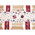 thumbnail image 3 of 4th of July Table Runner - 14 x 72 Inches - Independence Day Indoor Outdoor Decorations - Rustic Patriotic by JEWLALO, 3 of 5