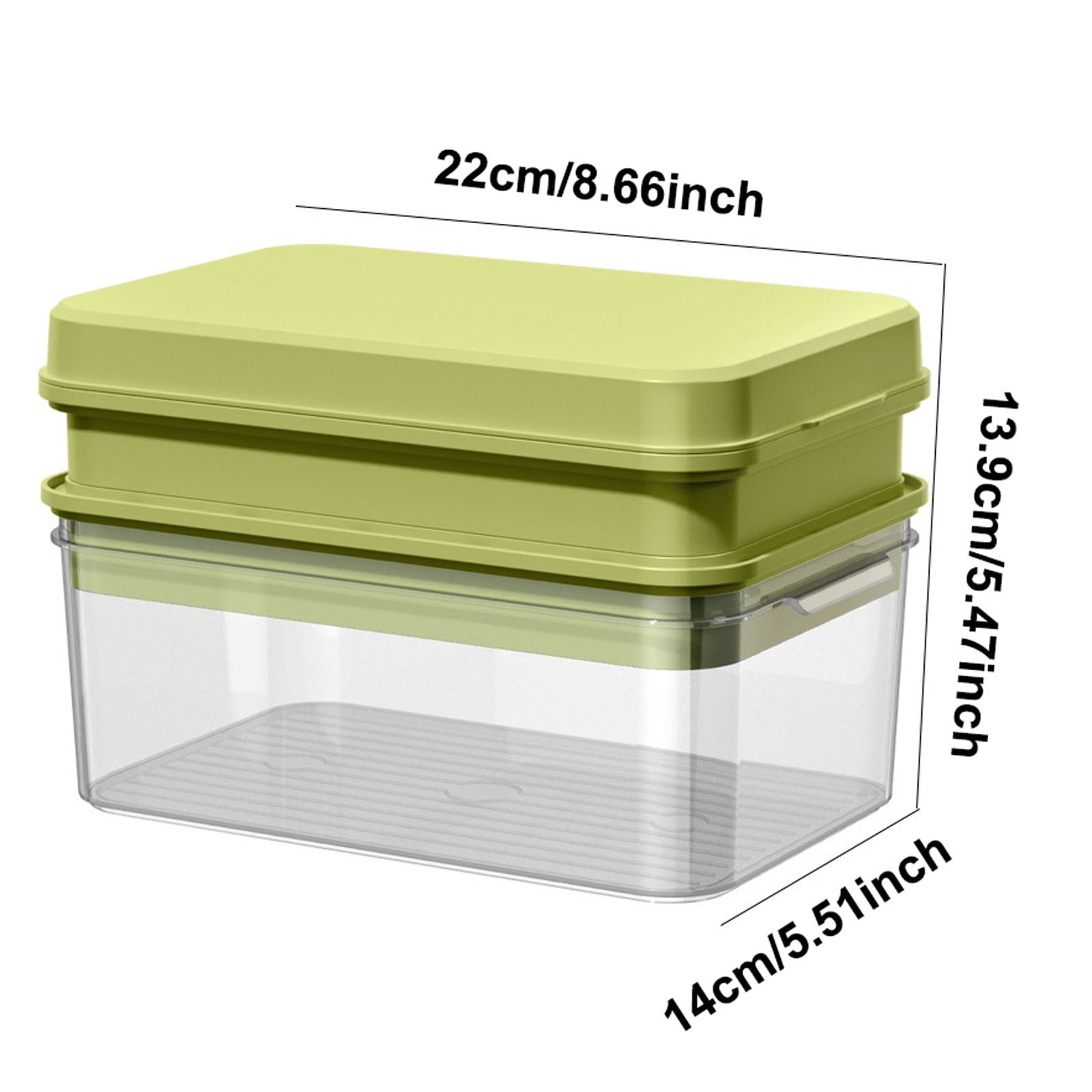 VMWMSSR Ice Cube Tray With Storage Bin, 64-Cavity One-Press Easy Release Ice Maker With Lid, Food-Grade Ice Mold For Summer Drinks, Home & Kitchen Use(B-22X13X14Cm)