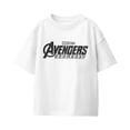 thumbnail image 2 of Marvel Avengers Doomsday Youth Logo Black White T-Shirt (White, XS-XL), 2 of 4