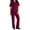 Burgundy, variant on Two Piece Scrub Set (Taupe, Medium)
