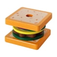 thumbnail image 1 of Juguetes apilables de hamburguesas y sándwiches de madera para niños, herramienta didáctica realista para preescolar., 1 of 9