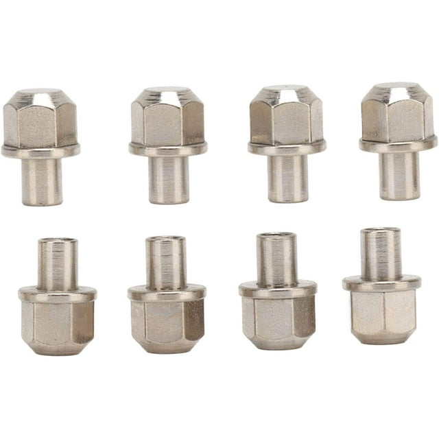 Huggegwe RC Roue en Acier Inoxydable Colonne d'Extension 8 Pcs Adaptateur Universel 12mm Moyeu Hexagonal pour Redcat CA919-124340