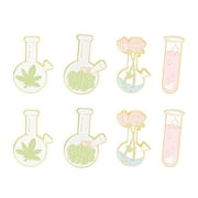 8 Pcs Lab Bottle Brooch Labels Medical Science Pin Backpack Cute Test Tube Jewelry