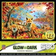 thumbnail image 2 of MasterPieces 500-Piece Foxes and Friends Hidden Image Glow Interlocking Jigsaw Puzzle, 2 of 3